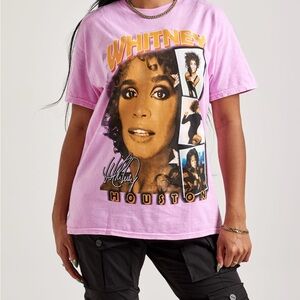 Women’s Philcos Whitney Houston Tee - Size Large - Pink